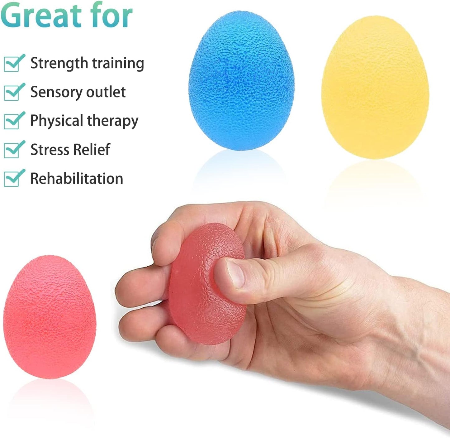 Hand Therapy Exercise Balls, Hand Grip Strength Trainer
