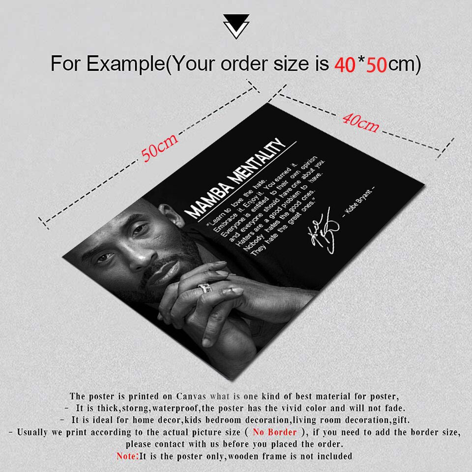 Basketball Spirit Kobe Bryant Canvas Poster